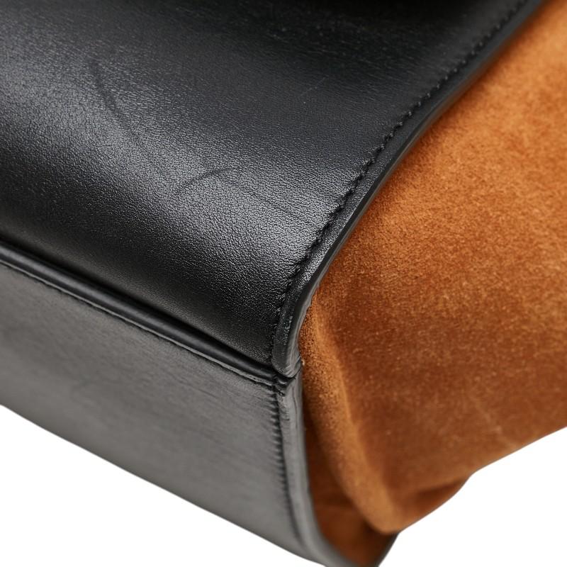 セリーヌ トラペーズ パイソン ショルダーバッグ ハンドバッグ 2WAY ブラック ブラウン レザー レディース CELINE 【中古】 CELINE（セリーヌ） トラペーズ パイソン ショルダーバッグ