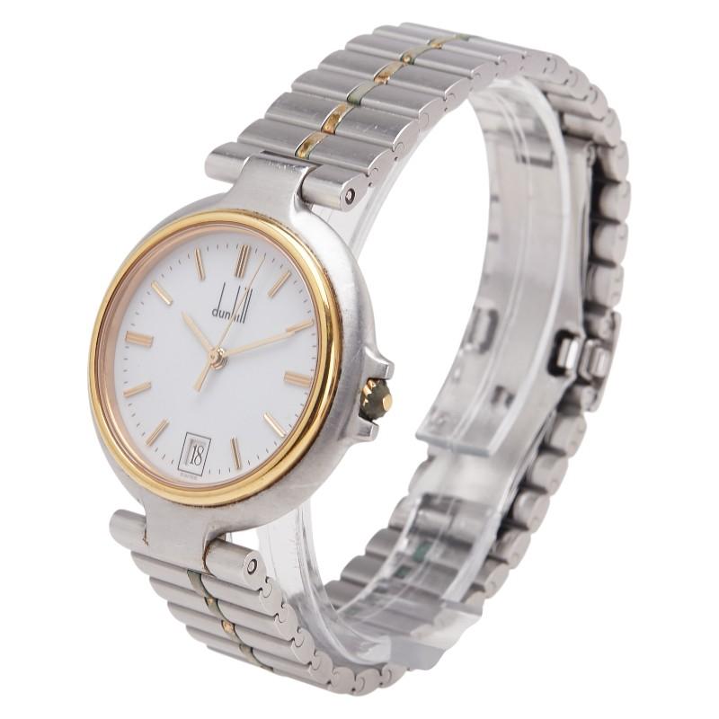 dunhill ダンヒル 腕時計 クオーツ ホワイト文字盤 ステンレス