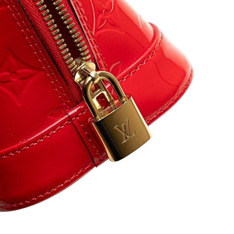 ルイ ヴィトン モノグラム ヴェルニ アルマBB ハンドバッグ ショルダーバッグ 2WAY M90174 スリーズ レッド LOUIS VUITTON 【中古】 LOUIS VUITTON（ルイ・ヴィトン） ルイ ヴィトン モノグラム ヴェルニ