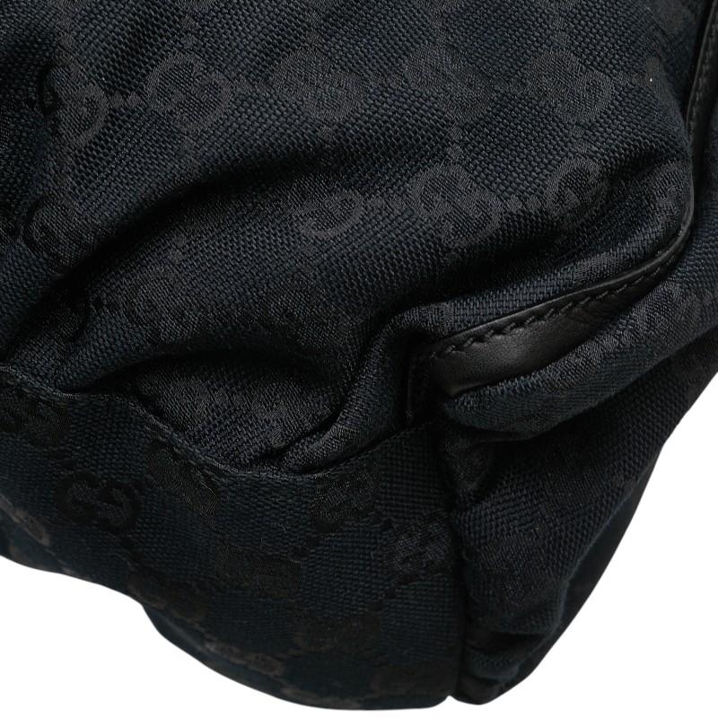美品　GUCCI グッチ　アビー　ワンショルダーバッグ　GG柄　ブラック GUCCI（グッチ） GUCCI GG柄 ワンショルダーバッグ ナイロン レザー 黒