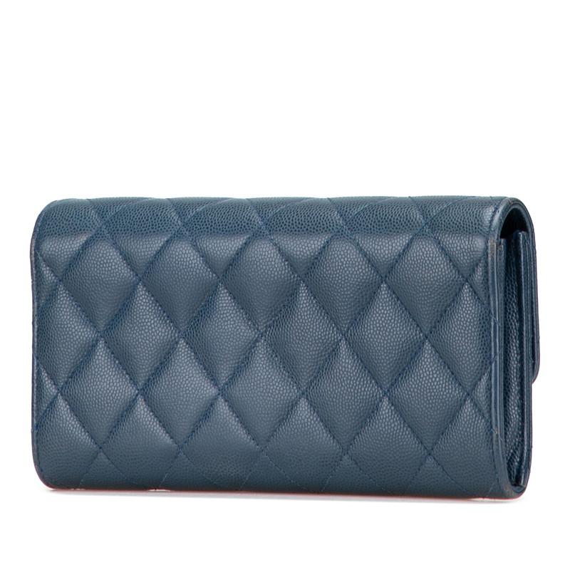 CHANEL（シャネル） マトラッセ ココマーク 長財布 ブルー