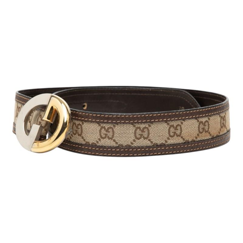 オールドグッチ　ベルト　ヴィンテージ GUCCI Gバックル　ブラウン 激レアオールドグッチ 希少Gロゴバックル リバーシブルベルトブラウン