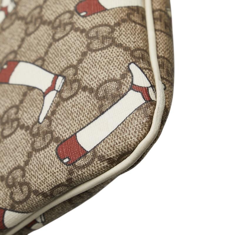 グッチ GGスプリーム ブーツ柄 斜め掛け ショルダーバッグ 257246 ベージュ マルチカラー PVC レザー レディース GUCCI 【中古】 グッチ GGスプリーム ブーツ柄 斜め掛け ショルダーバッグ 257246