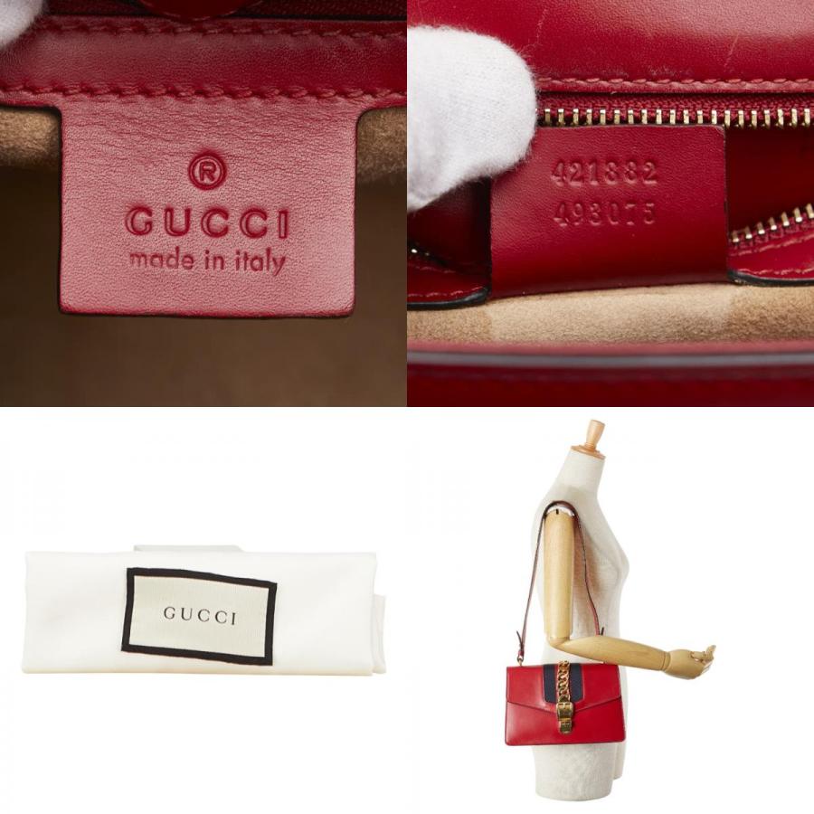 GUCCI（グッチ） シルヴィ ショルダーバッグ 421882 レッド ネイビー