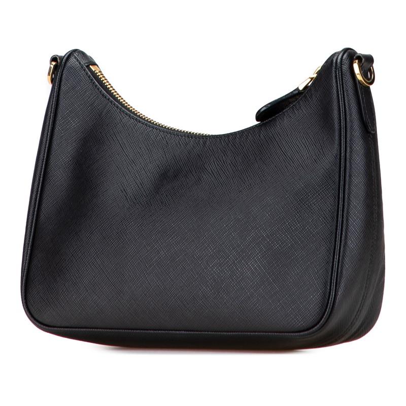 PRADA（プラダ） 三角ロゴプレート ショルダーバッグ 1BH204 ブラック