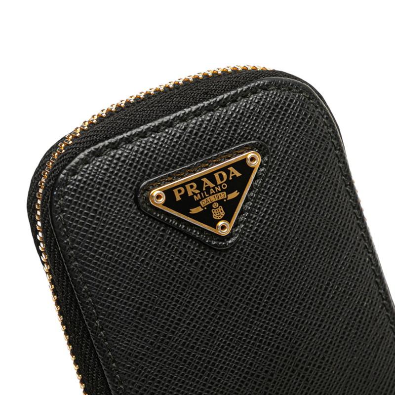 PRADA（プラダ） 三角ロゴプレート ショルダーバッグ 1BH204 ブラック