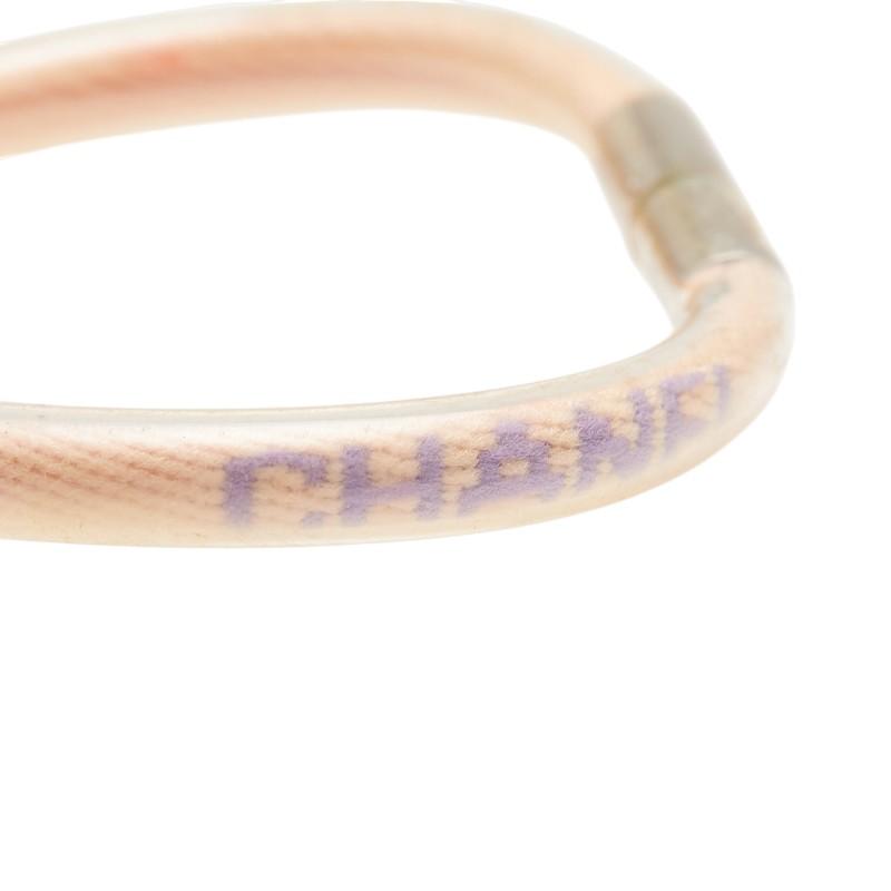 シャネル スポーツライン ロゴ ブレスレット ピンク クリア ビニール レディース CHANEL 【中古】 CHANEL（シャネル） スポーツライン ロゴ ブレスレット ピンク クリア