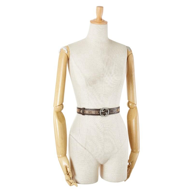 GUCCI（グッチ） GGキャンバス ベルト サイズ：80 32 114874 ブラウン