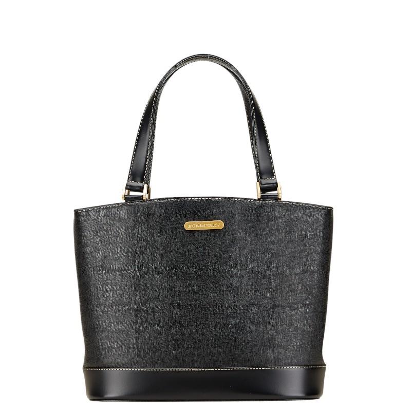 Burberry's バーバリーハンドバッグノバチェックシャドーホース黒