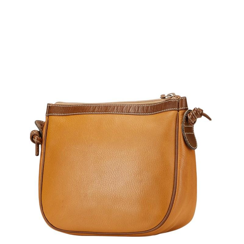 LOEWE ロエベ アナグラム レザー ショルダーバッグ ブラウン LOEWE ロエベ アナグラム ショルダーバッグ ブラウン レザー