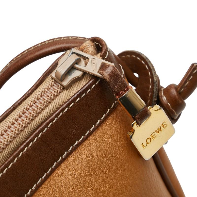 美品✨LOEWE ロエベ ハンドバッグ アナグラム レザー ブラウン LOEWE ロエベ バッグ ハンドバック レザー ブラウン ブロンズ