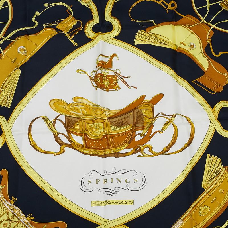 HERMES（エルメス） カレ90 SPRINGS スプリングス 馬車柄 スカーフ