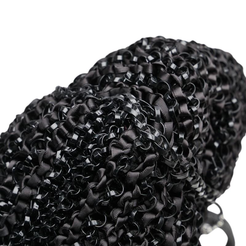 『美品』アンテプリマ ANTEPRIMA リボン ビジュー ラウンド ワイヤー黒 ANTEPRIMA アンテプリマ カリーナ ワイヤーバッグ リボン