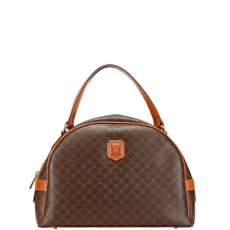 セリーヌ マカダム ハンドバッグ ブラウン PVC レザー レディース CELINE 【中古】 CELINE（セリーヌ） マカダム ハンドバッグ ブラウン PVC レザー