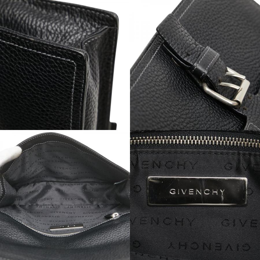 ジバンシー ロゴ セカンドバッグ ブラック レザー レディース Givenchy