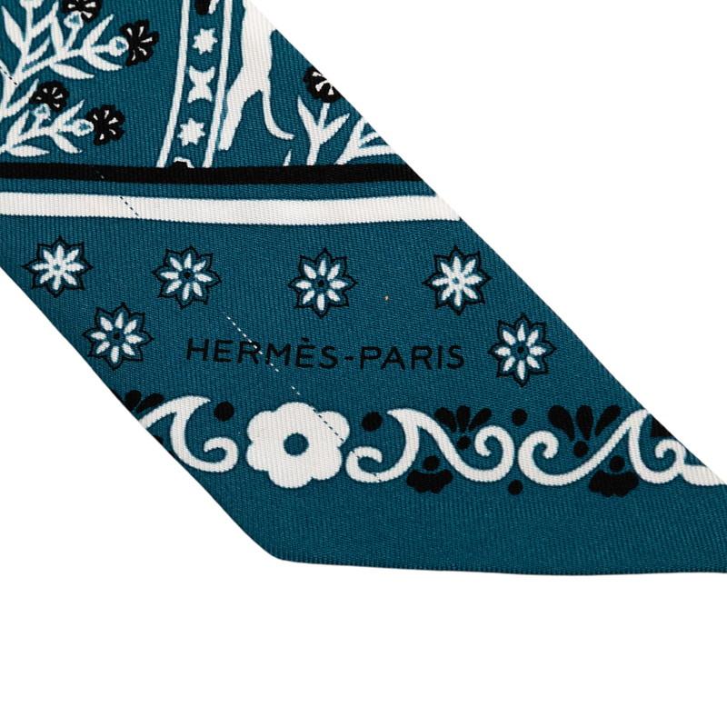 HERMES（エルメス） ツイリー Peuple du Vent 風の民 スカーフ ブルー