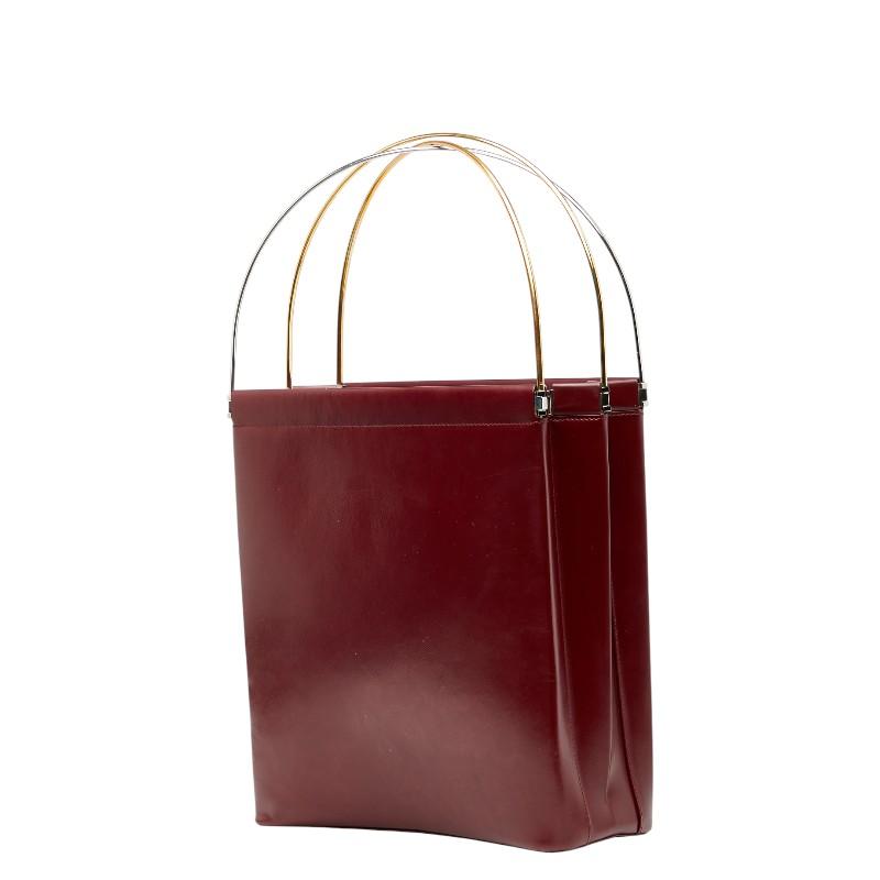 Cartier（カルティエ） トリニティ ハンドバッグ ワインレッド 