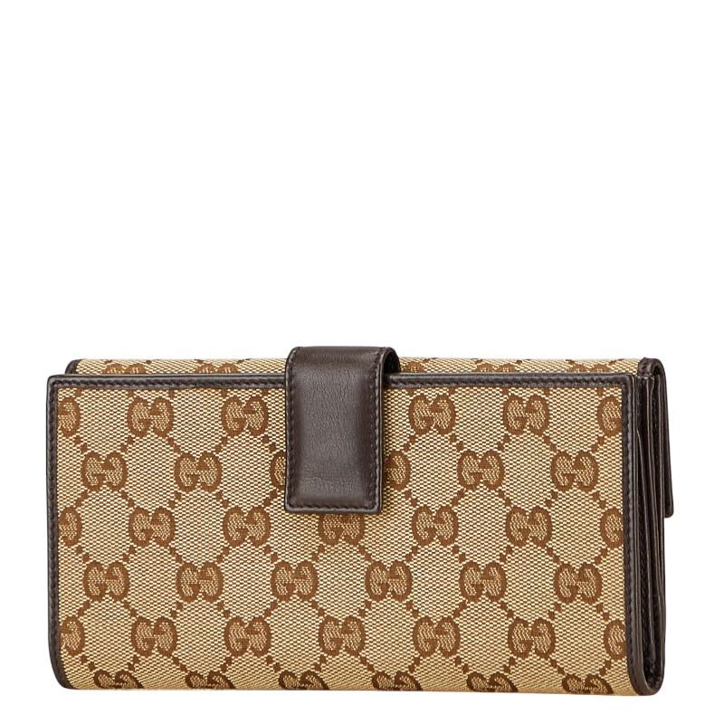 GUCCI（グッチ） GGキャンバス 長財布 257012 ベージュ ブラウン