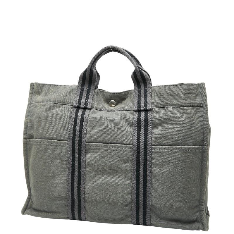HERMES エルメス フールトゥPM トートバッグ ハンドトート グレー 銀座 