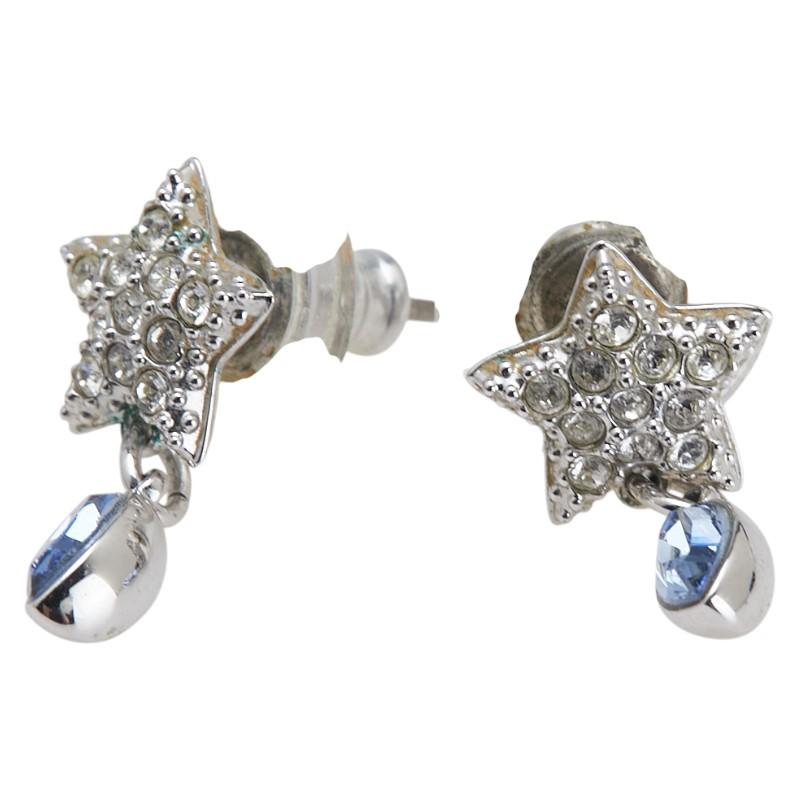 【美品】Swarovski スワロフスキー　星型シルバーピアス SWAROVSKI（スワロフスキー） スター 星 モチーフ 色石 ピアス