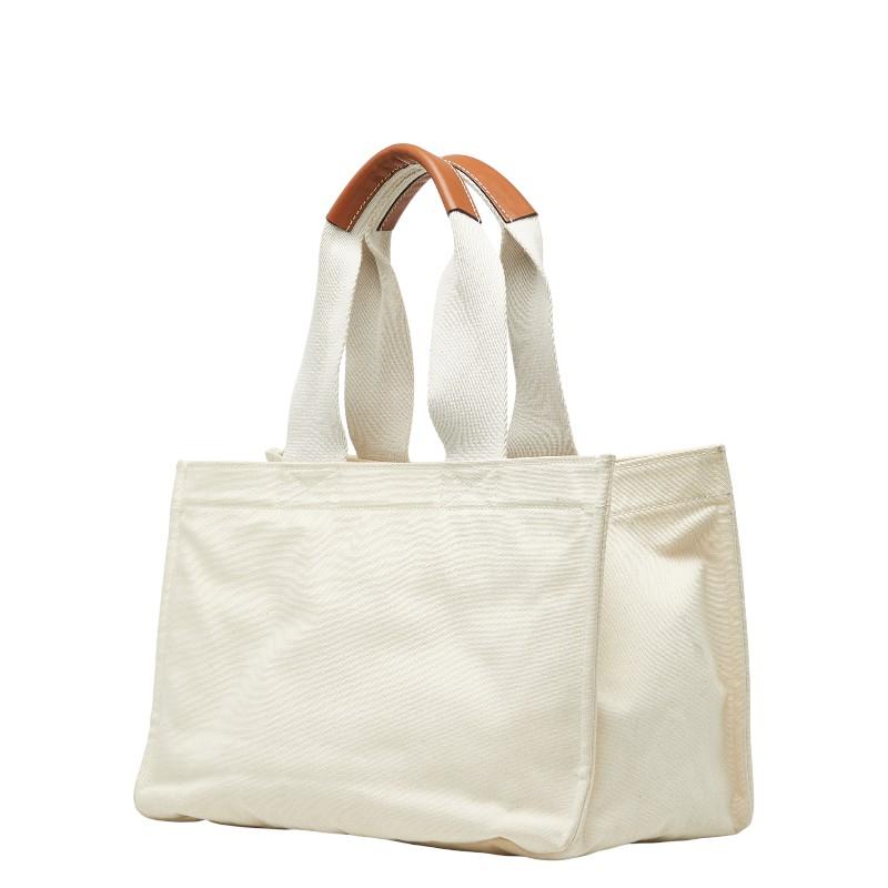 LOEWE ホワイト トートバッグ LOEWE（ロエベ） Paula's Ibiza パウラズイビザ カンバス トートバッグ