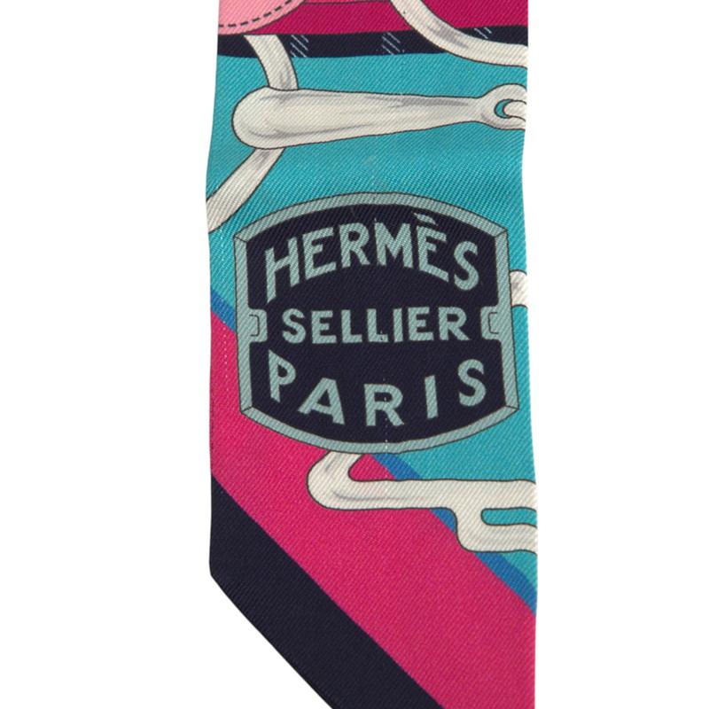 【HERMES】 エルメス ツイリー スカーフ レッド×ネイビー HERMES（エルメス） ツイリー TATERSALE タッタソール スカーフ