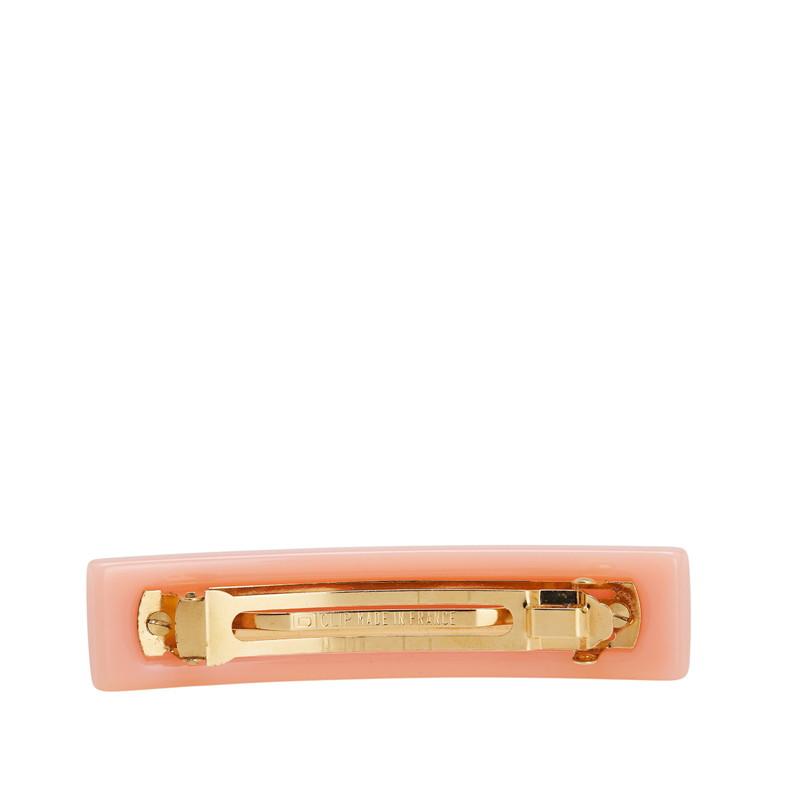 シャネル　CHANEL　バレッタ(ココマーク/メタリックピンク/スクエア/ラメ) CHANEL（シャネル） ココマーク ビジュー バレッタ ピンク