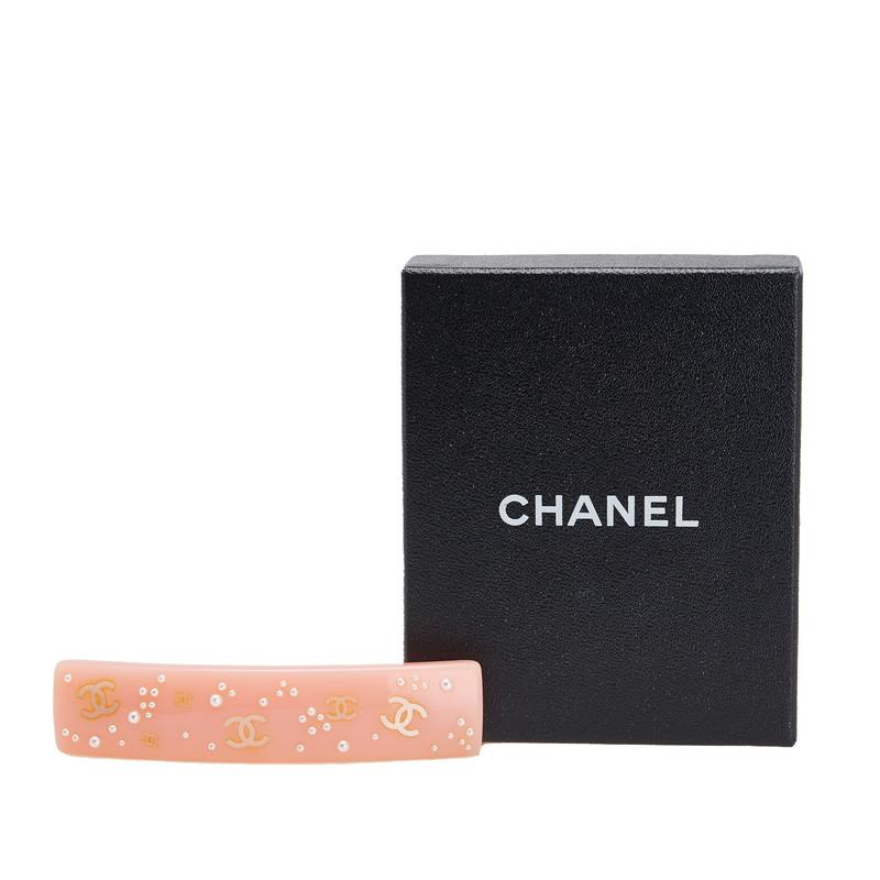 CHANEL（シャネル） ココマーク ビジュー バレッタ ピンク