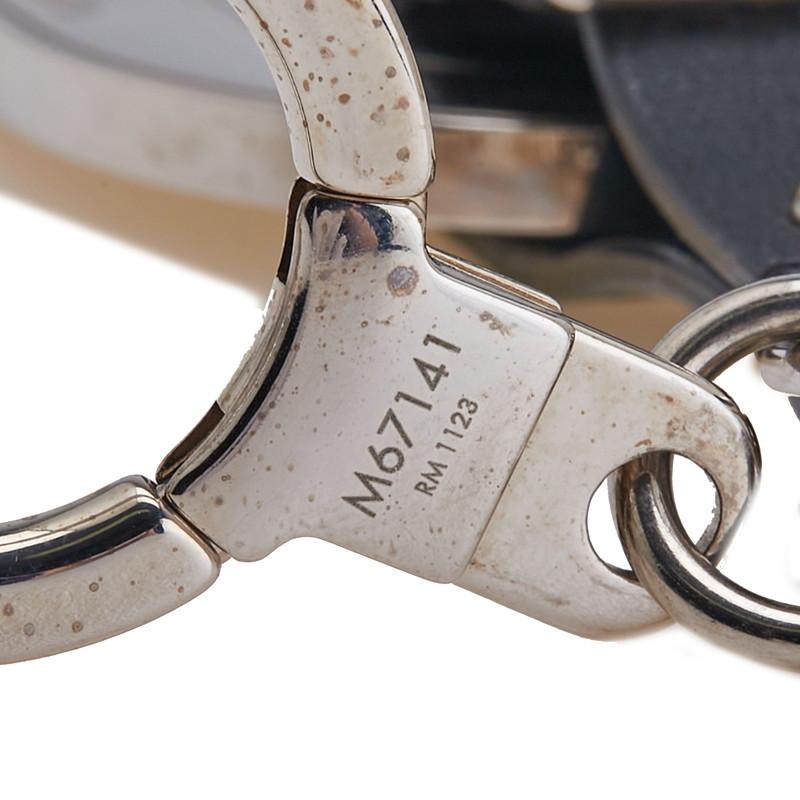 ルイ ヴィトン ラゲージタグ キーホルダー キーリング M67141 シルバー ブラック メタル レザー レディース LOUIS VUITTON 【中古】 LOUIS VUITTON（ルイ・ヴィトン） ルイ ヴィトン ラゲージタグ