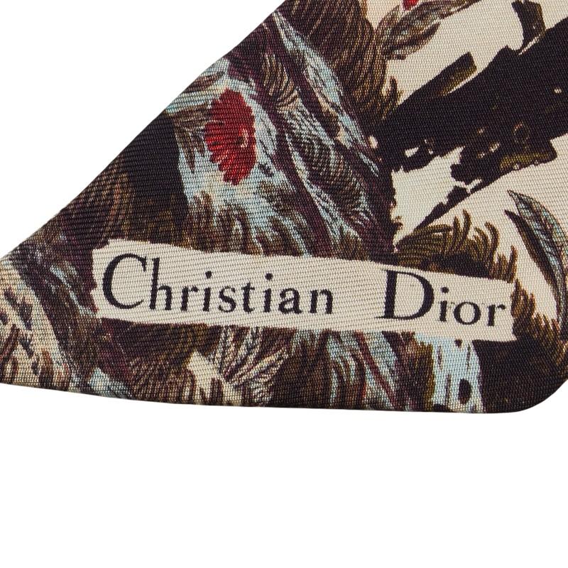 Dior D-Floral ミッツァ スカーフ　ベージュ　正規品 ディオール 花柄 フローラ ミッツァ スカーフ ベージュ マルチカラー
