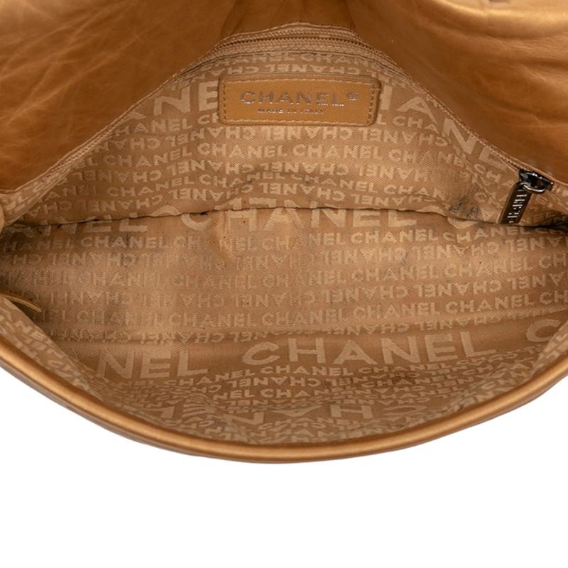 シャネル マトラッセ ワイルドステッチ ヴィンテージ 斜め掛け ショルダーバッグ ゴールド レザー レディース CHANEL 【中古】_3