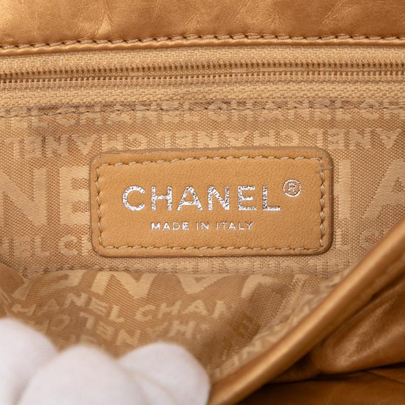 シャネル マトラッセ ワイルドステッチ ヴィンテージ 斜め掛け ショルダーバッグ ゴールド レザー レディース CHANEL 【中古】_4