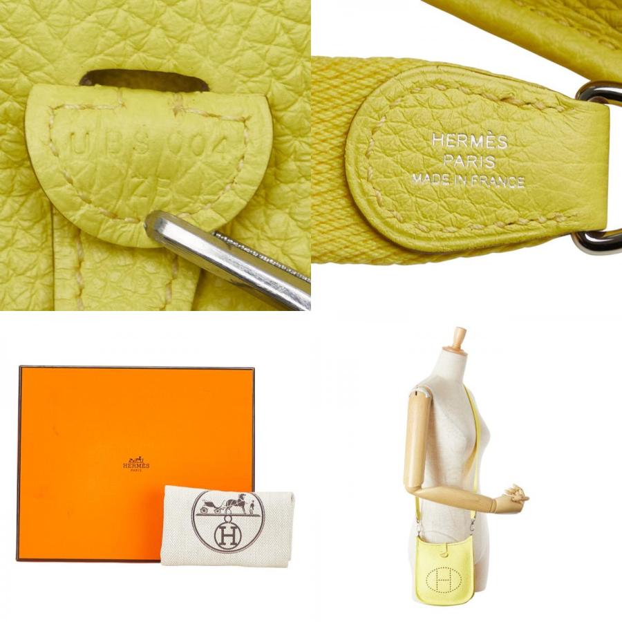 HERMES エヴリンTPM ライム ショルダーバッグ HERMES（エルメス） エヴリンTPM ショルダーバッグ ライム シルバー