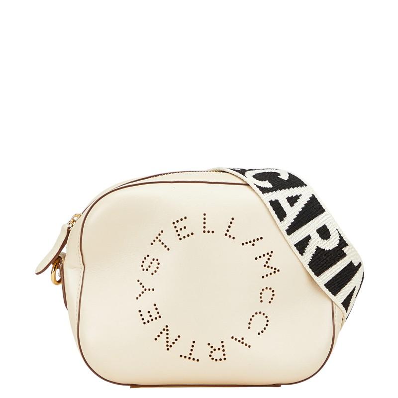 ステラマッカートニー アルター パンチングロゴ ミニショルダーバッグ カメラバッグ アイボリー ベージュ Stella McCartney 【中古】 ステラマッカートニー アルター パンチングロゴ ミニショルダーバッグ