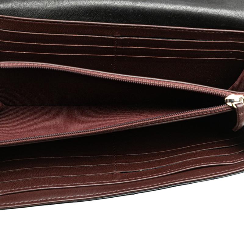 CHANEL シャネル マトラッセ ココマーク 長財布 ブラック ラムスキン  