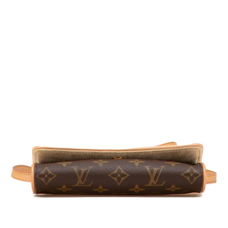 ルイ ヴィトン モノグラム ポシェット ツインPM 斜め掛け ミニ ショルダーバッグ M51854 ブラウン PVC レザー LOUIS VUITTON 【中古】