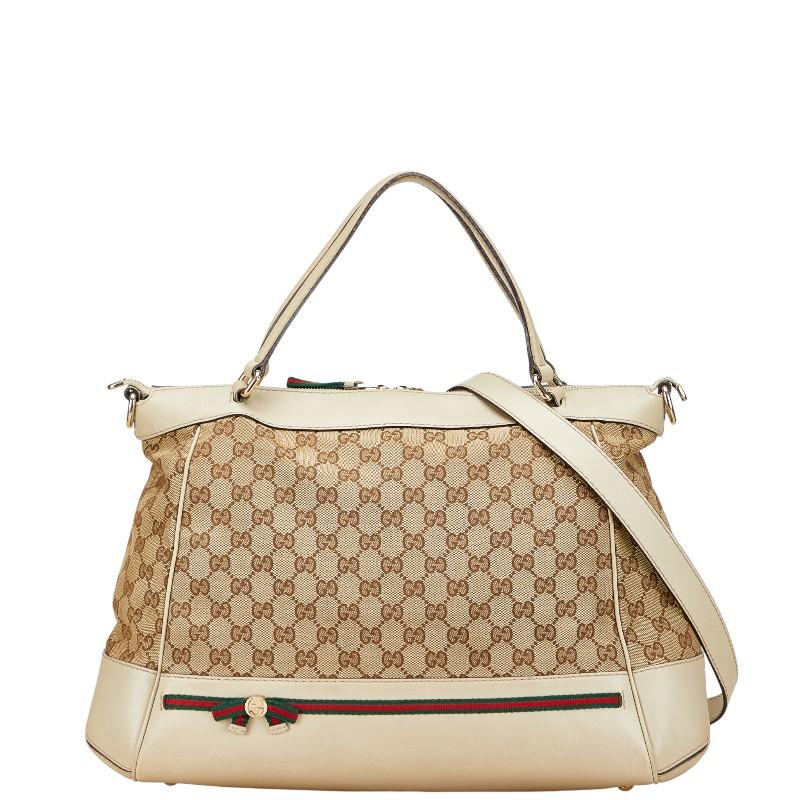 GUCCI メイフェア　シェリーライン　ハンドバッグ GUCCI（グッチ） GGキャンバス シェリーライン メイフェア トート