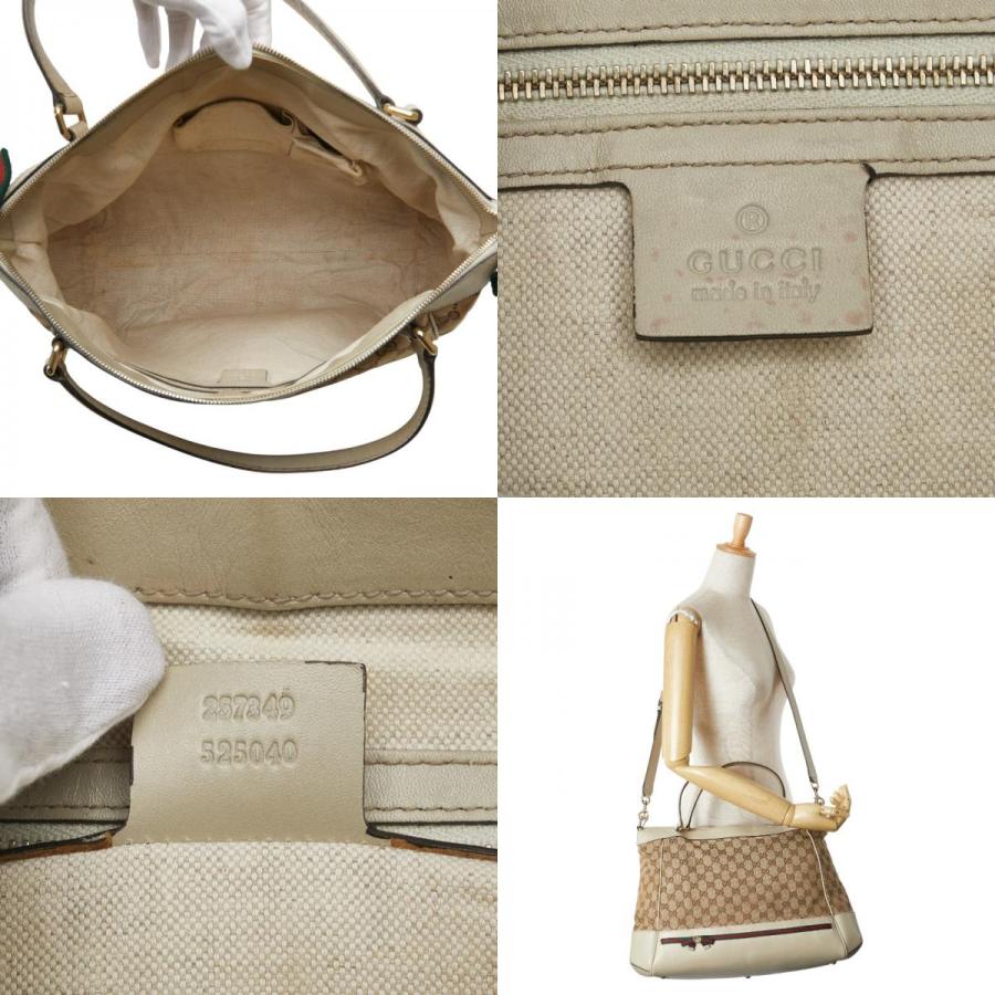 グッチ GGキャンバス シェリーライン メイフェア トートバッグ ショルダーバッグ 2WAY 257349 ベージュ キャンバス GUCCI 【中古】_9