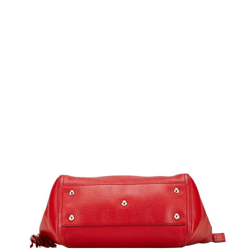 GUCCI ソーホー　ボストンバッグ ハンドバッグ レザー　レッド　GG 赤 GUCCI（グッチ） ソーホー ハンドバッグ ショルダーバッグ 2WAY レッド