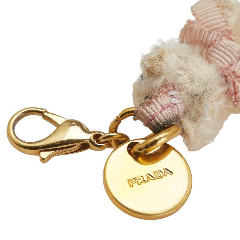 PRADA プラダ くま ベアー チャーム キーホルダー ベージュ