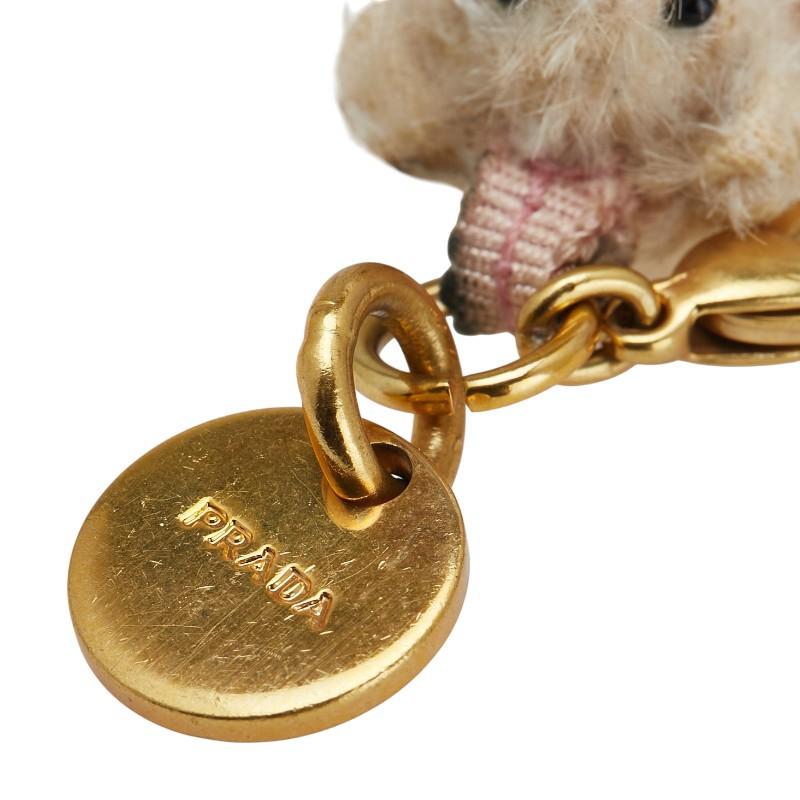PRADA プラダ くま ベアー チャーム キーホルダー ベージュ