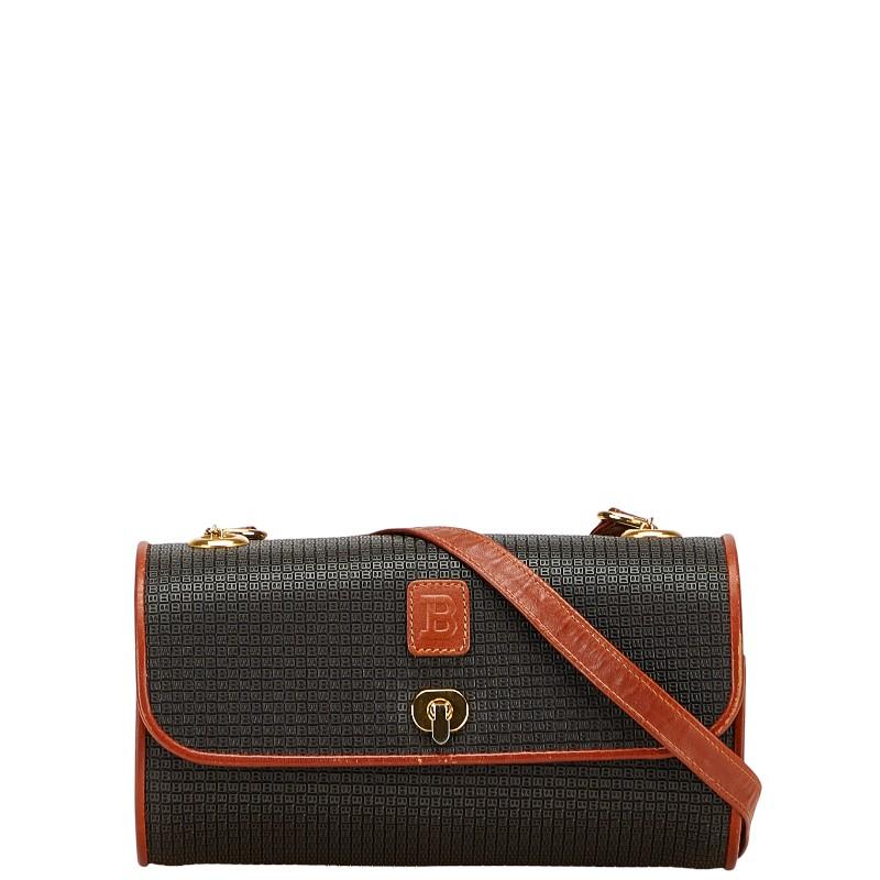Bally（バリー） Bロゴ 斜め掛け ショルダーバッグ ブラック ブラウン 