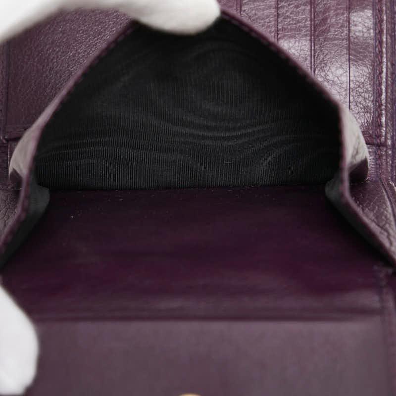 GUCCI（グッチ） グッチシマ 二つ折り財布 181669 パープル レザー