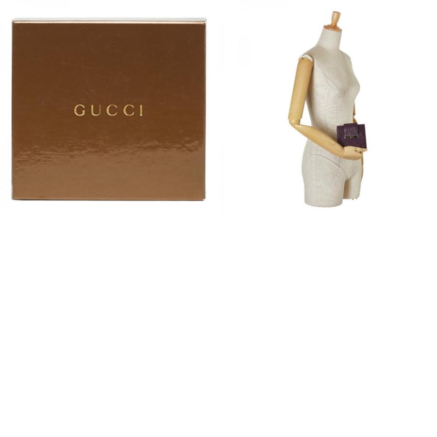 GUCCI（グッチ） グッチシマ 二つ折り財布 181669 パープル レザー