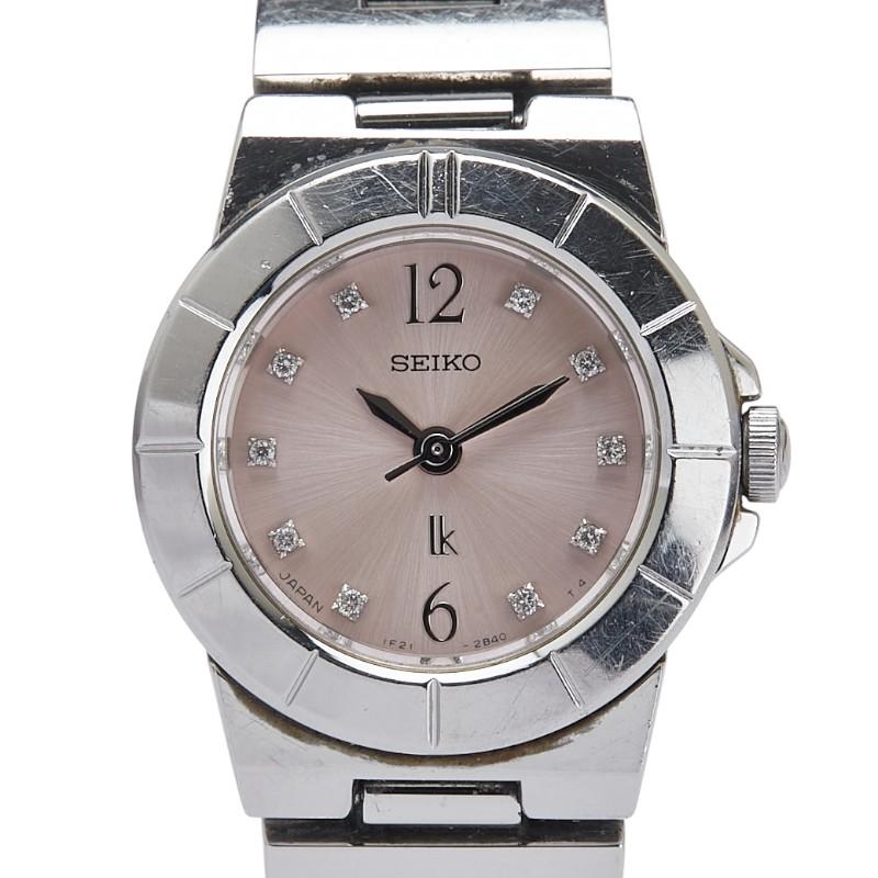 SEIKO LUKIA 腕時計 1F21ーOL90 ダイヤ ピンク　ルキア SEIKO LUKIA 腕時計 1F21ーOL90 ダイヤ ピンク ルキア - メルカリ