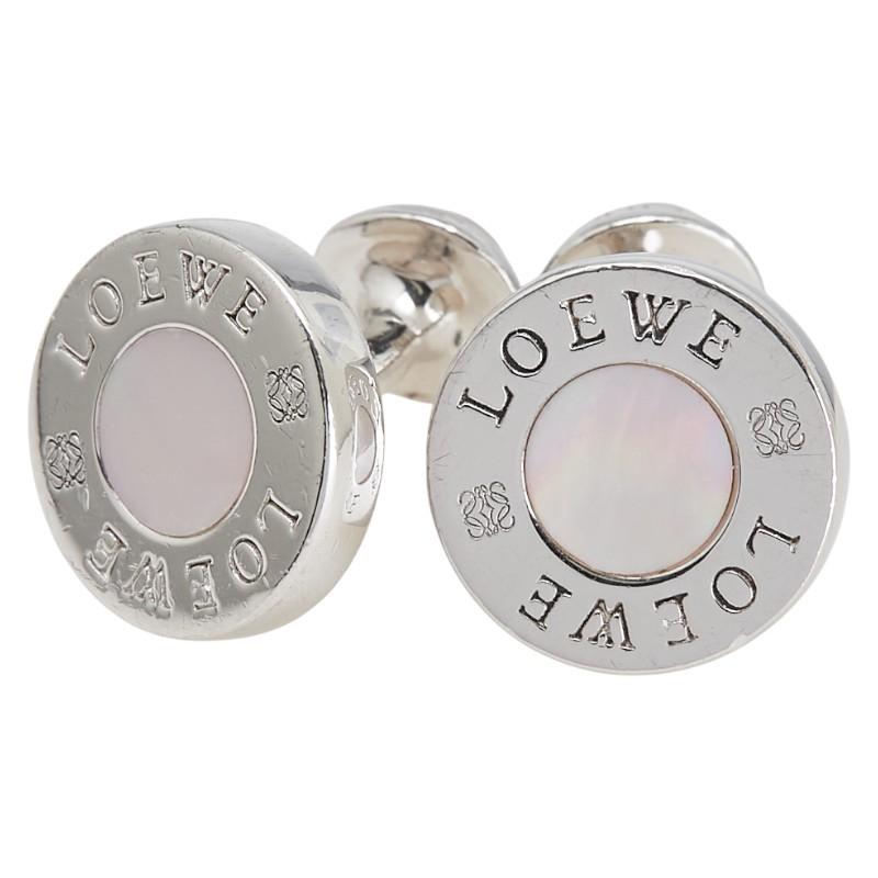 8F293/ロエベ/カフリンクス/カフス/アナグラム/シルバー/シルバー金具 8F293/ロエベ/カフリンクス/カフス/アナグラム/シルバー