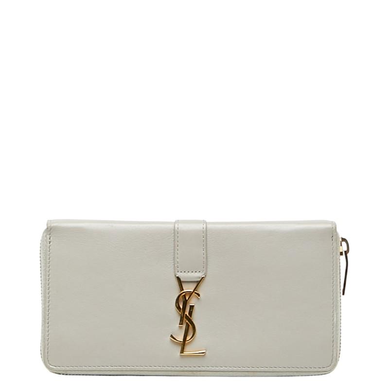 ASUS サンローラン YSLロゴ ラウンドファスナー 長財布 414570  