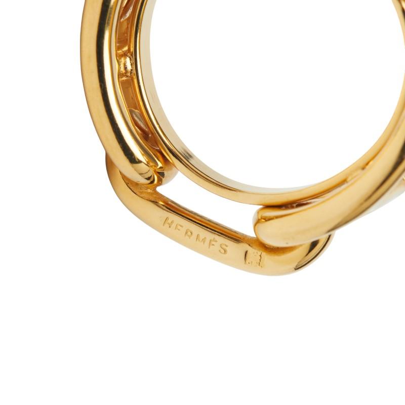 【未使用級】エルメス ルカデ シェーヌダンクル スカーフリング ゴールド HERMES エルメス ルカデ シェーヌダンクル スカーフリング ゴールド