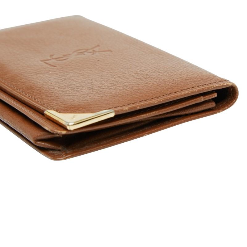 SAINT LAURENT ブラウン ケース ASUS（エイスース） サンローラン YSLロゴ カードケース パスケース