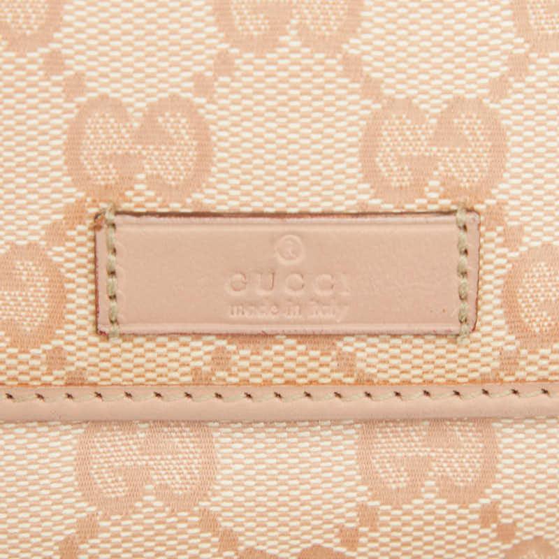 GUCCI（グッチ） GGクリスタル 二つ折り財布 190331 ピンク PVC レザー
